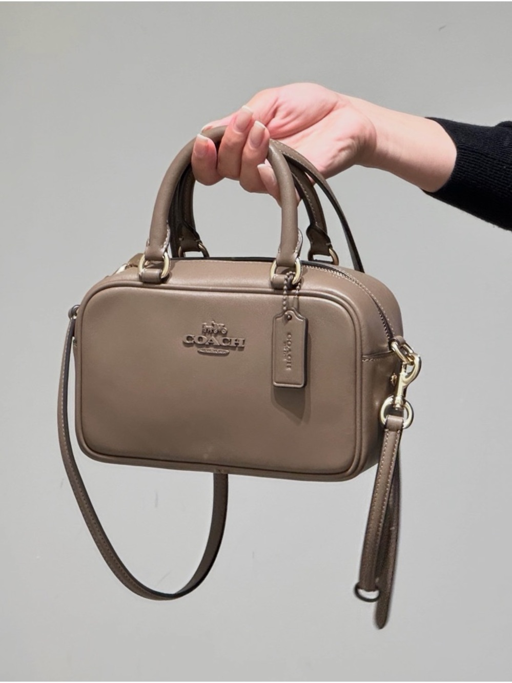NWT Coach Satchel Crossbody in Dark Stone - Smooth Leather CT776